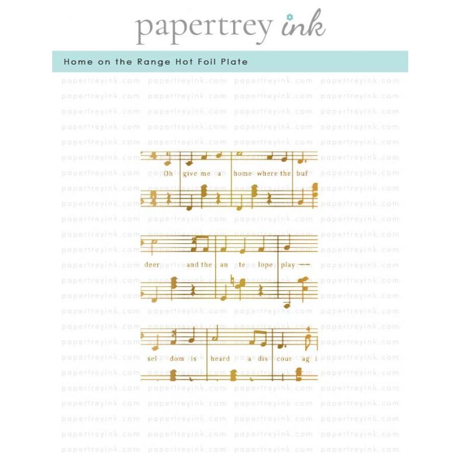 Papertrey Ink Home on the Range Hot Foil Plate ptif-0038