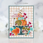 Papertrey Ink Houndstooth Press Plate ptif-0054 forever thankful card