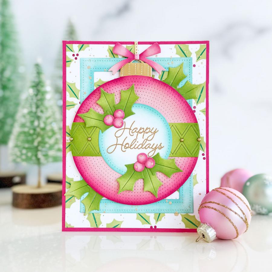 Papertrey Ink In Frames Rectangles Dies pti-1029 happy holidays