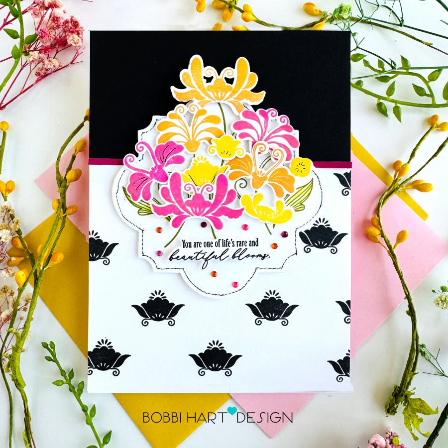 Papertrey Ink In Full Bloom Dies pti-0972 bright colors
