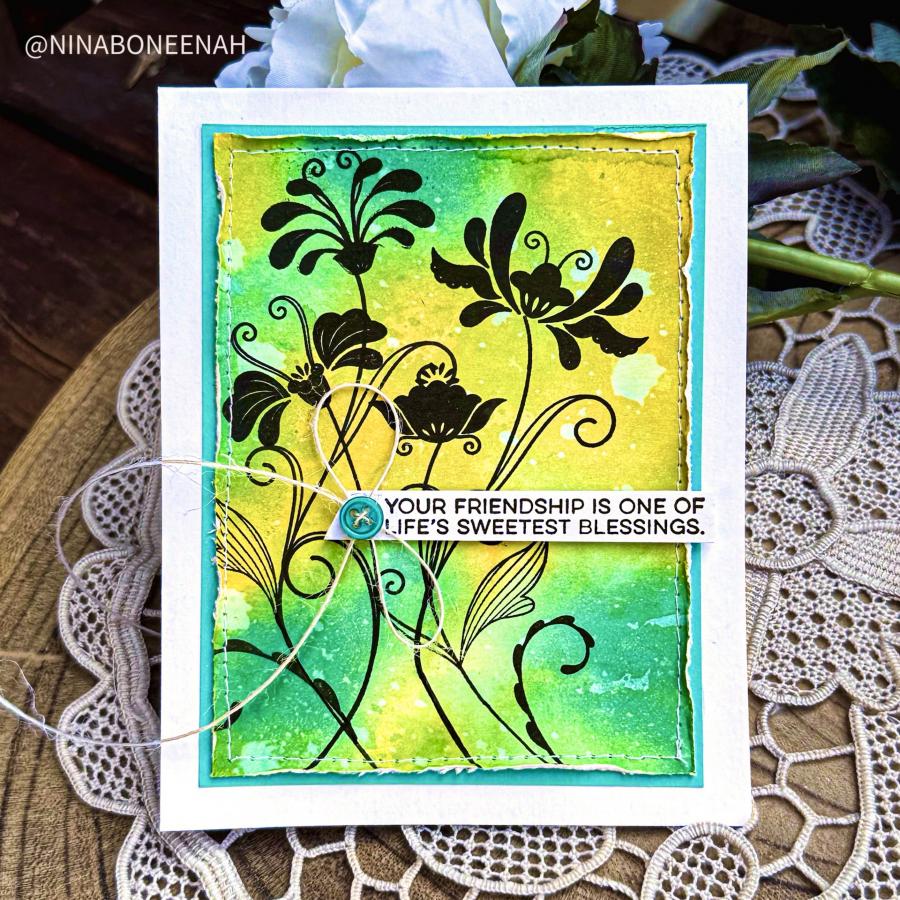 Papertrey Ink In Full Bloom Dies pti-0972 friendship