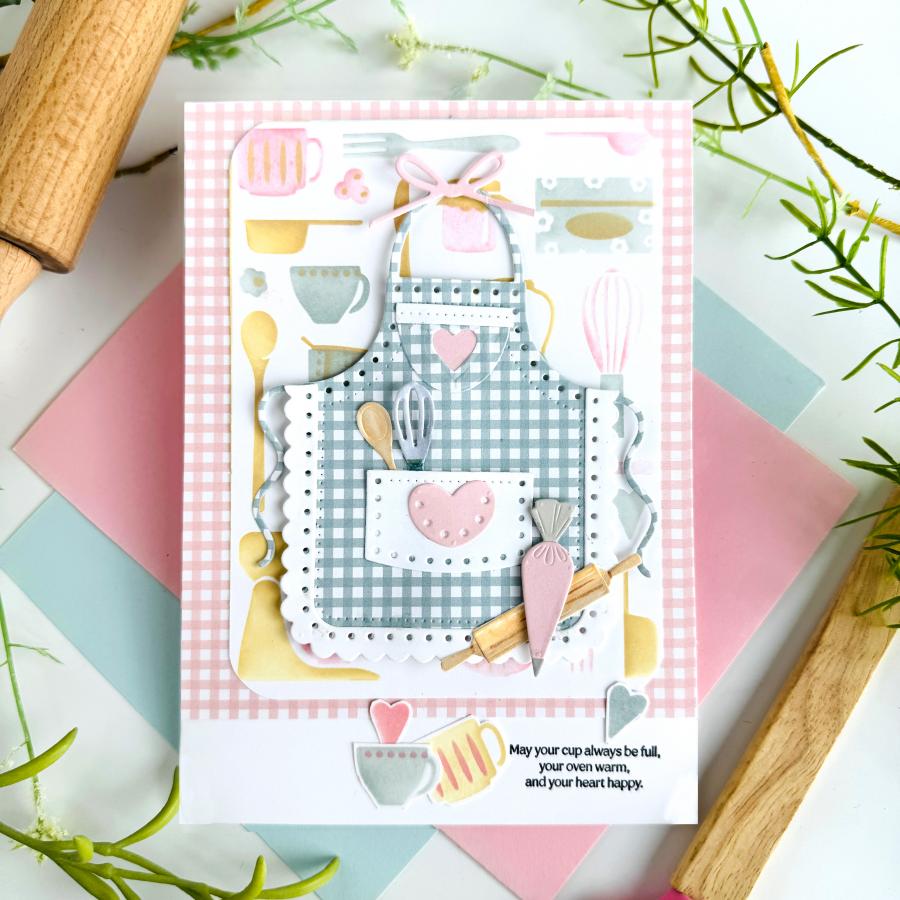 Papertrey Ink In Stitches Adorable Apron Dies pti-0930 apron