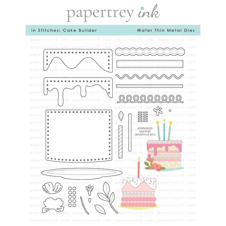 Papertrey Ink In Stitches Cake Builder Dies pti-0905
