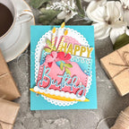 Papertrey Ink In Stitches Cake Builder Dies pti-0905 happy birthday