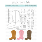 Papertrey Ink In Stitches Cowboy Boot Die and Setencil Set product image 1