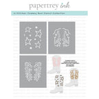 Papertrey Ink In Stitches Cowboy Boot Stencils -0087