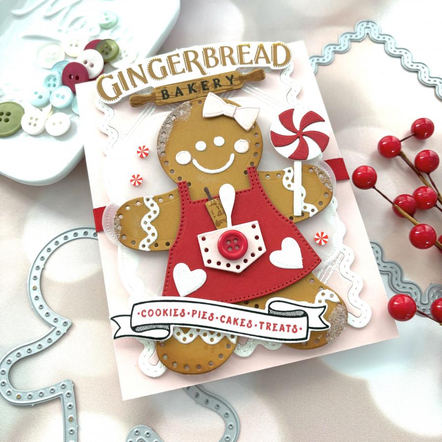 Papertrey Ink In Stitches Gingerbread Builder Dies pti-0854 rolling pin