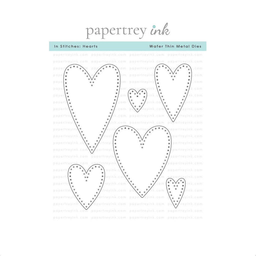 Papertrey Ink In Stitches Hearts Dies pti-1125