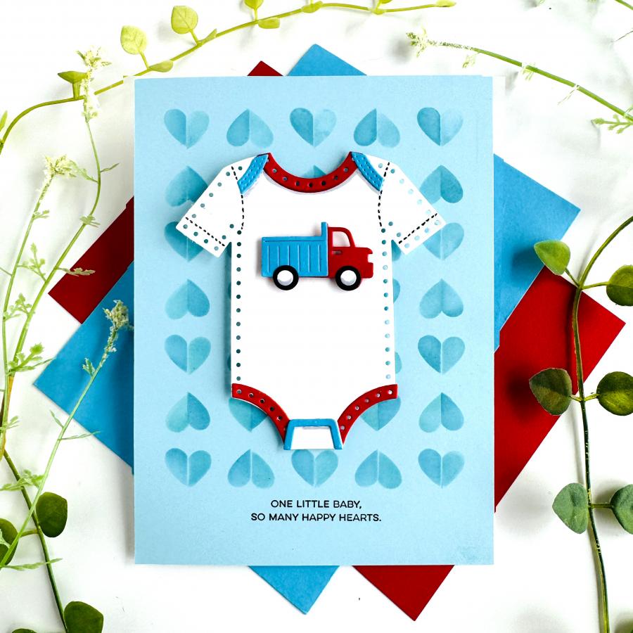 Papertrey Ink In Stitches Onesie Dies pti-0952 truck