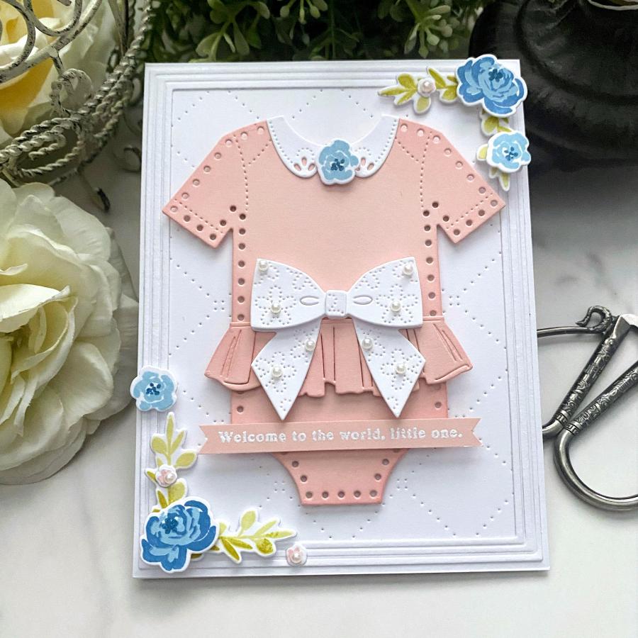Papertrey Ink In Stitches Onesie Dies pti-0952 welcome