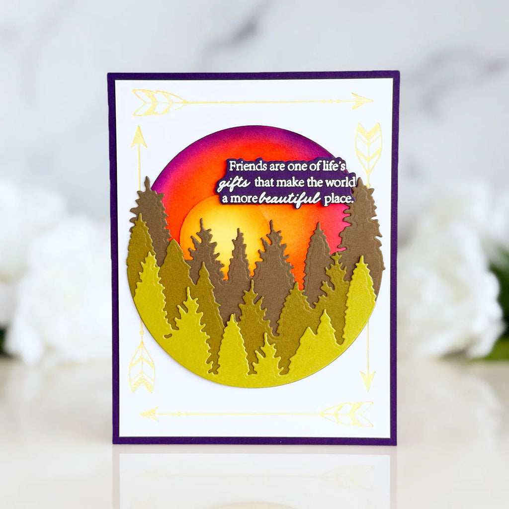 Papertrey Ink Inspired Expressions Dies pti-1106 friends are gifts card