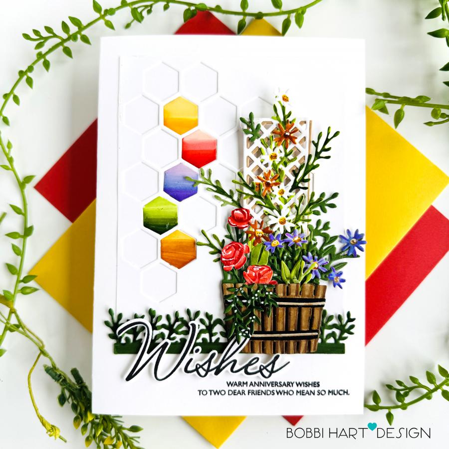 Papertrey Ink Into the Blooms Above Ground Dies pti-0977 wishes