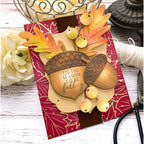 Papertrey Ink Into the Blooms Acorns Dies pti-0841 autumn