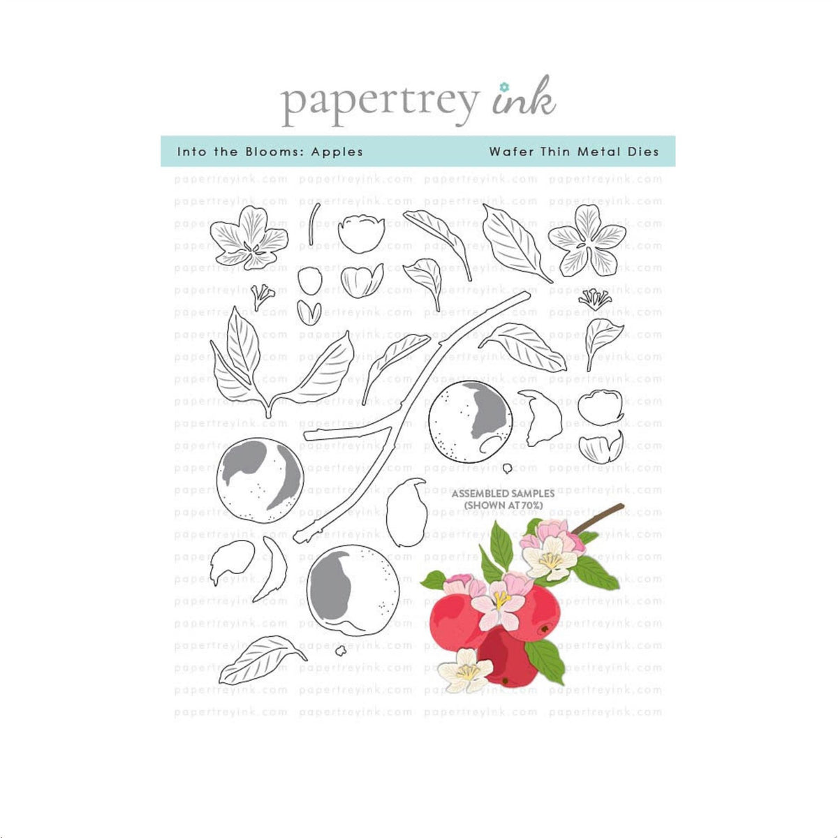 Papertrey Ink Into the Blooms Apples Dies pti-1139