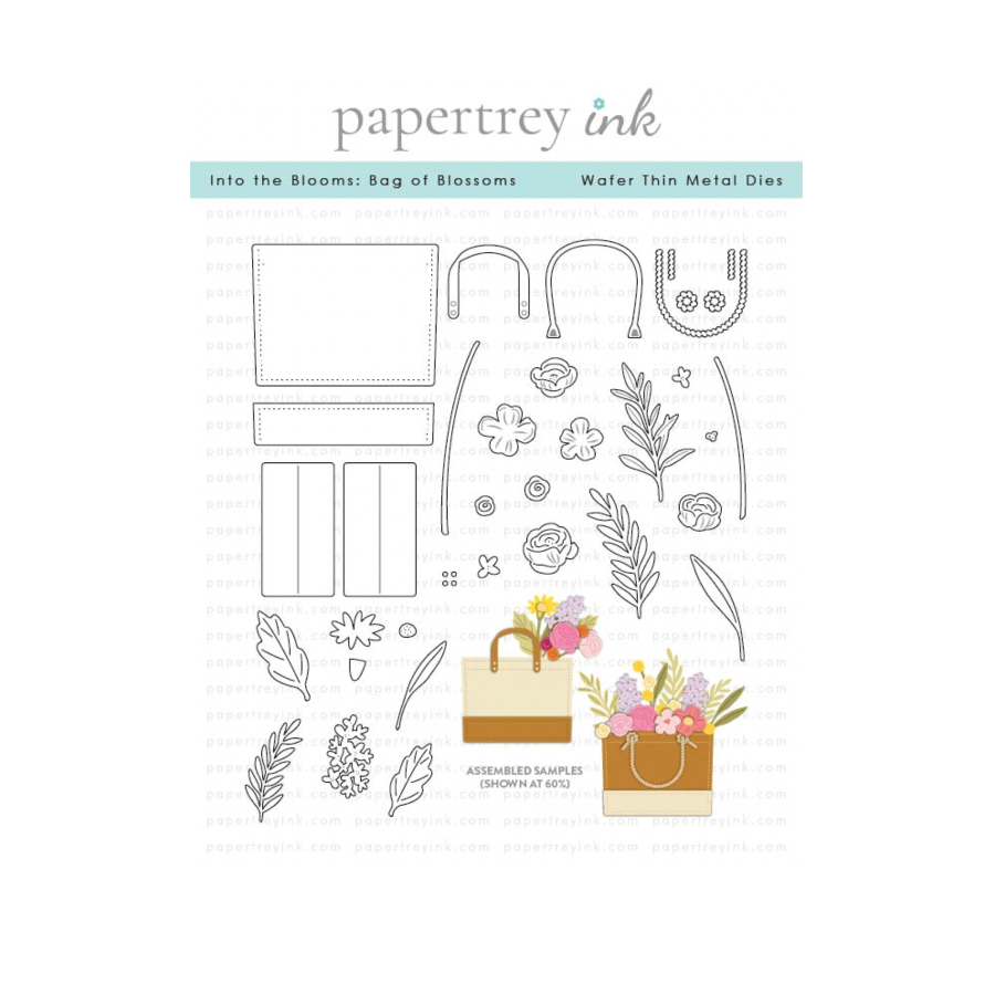 Papertrey Ink Into the Blooms Bag of Blossoms Dies pti-1065