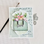Papertrey Ink Into the Blooms Bag of Blossoms Dies pti-1065 green bag