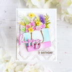 Papertrey Ink Into the Blooms Bag of Blossoms Dies pti-1065 happy birthday