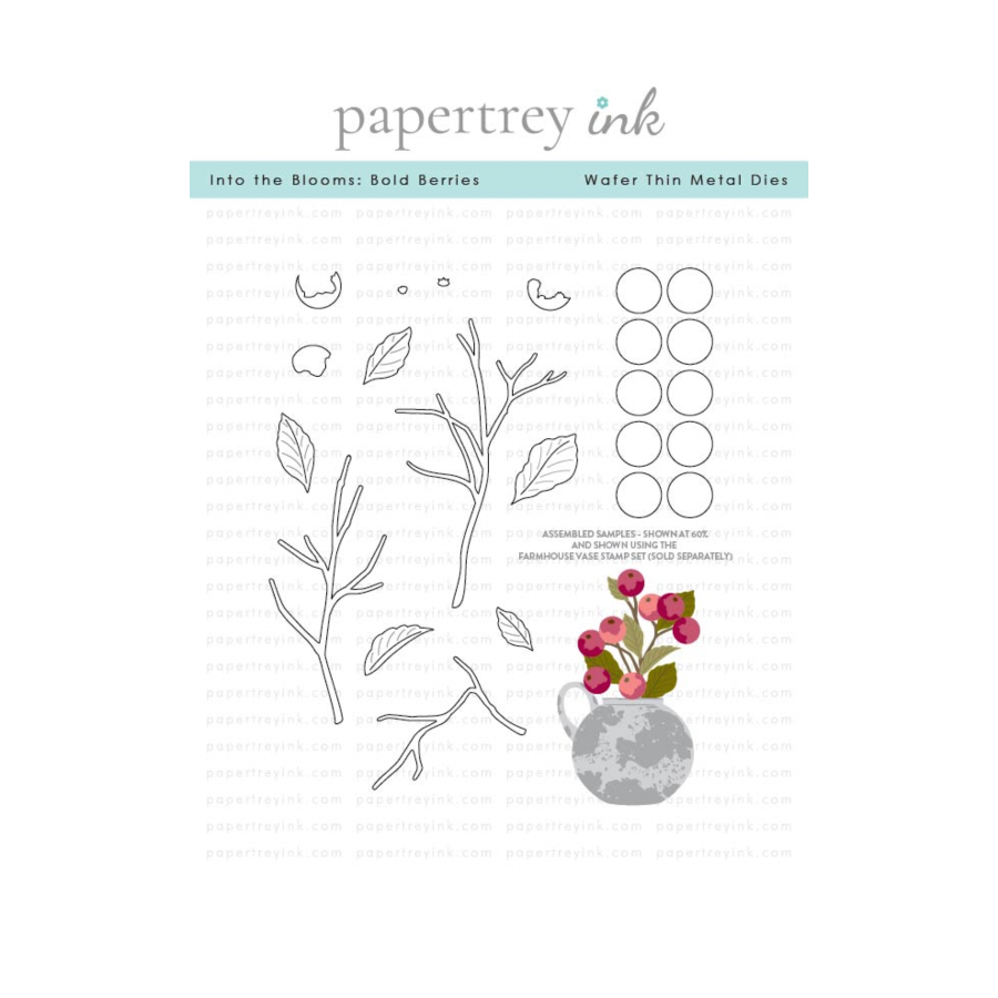 Papertrey Ink Into the Blooms Bold Berries Dies pti-1025