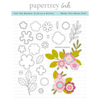Papertrey Ink  Into the Blooms Cute as a Button Dies pti-0896