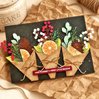 Papertrey Ink Into the Blooms Holiday Bouquet Dies pti-1150 holiday greenery bouquets card