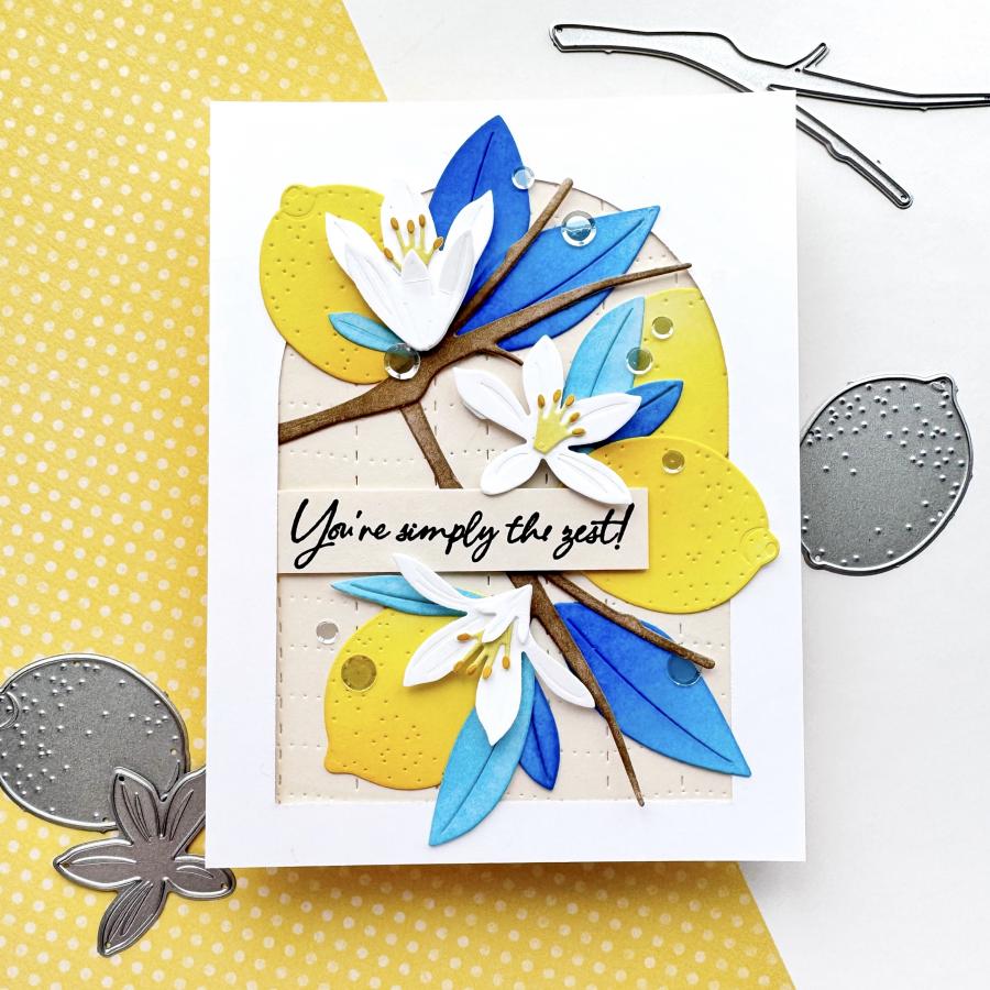 Papertrey Ink Into the Blooms Lemon Blossom Dies pti-0943 lemons