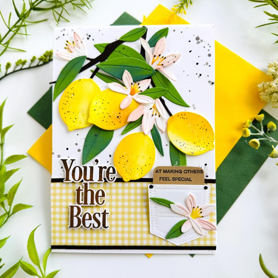Papertrey Ink Into the Blooms Lemon Blossom Dies pti-0943 special