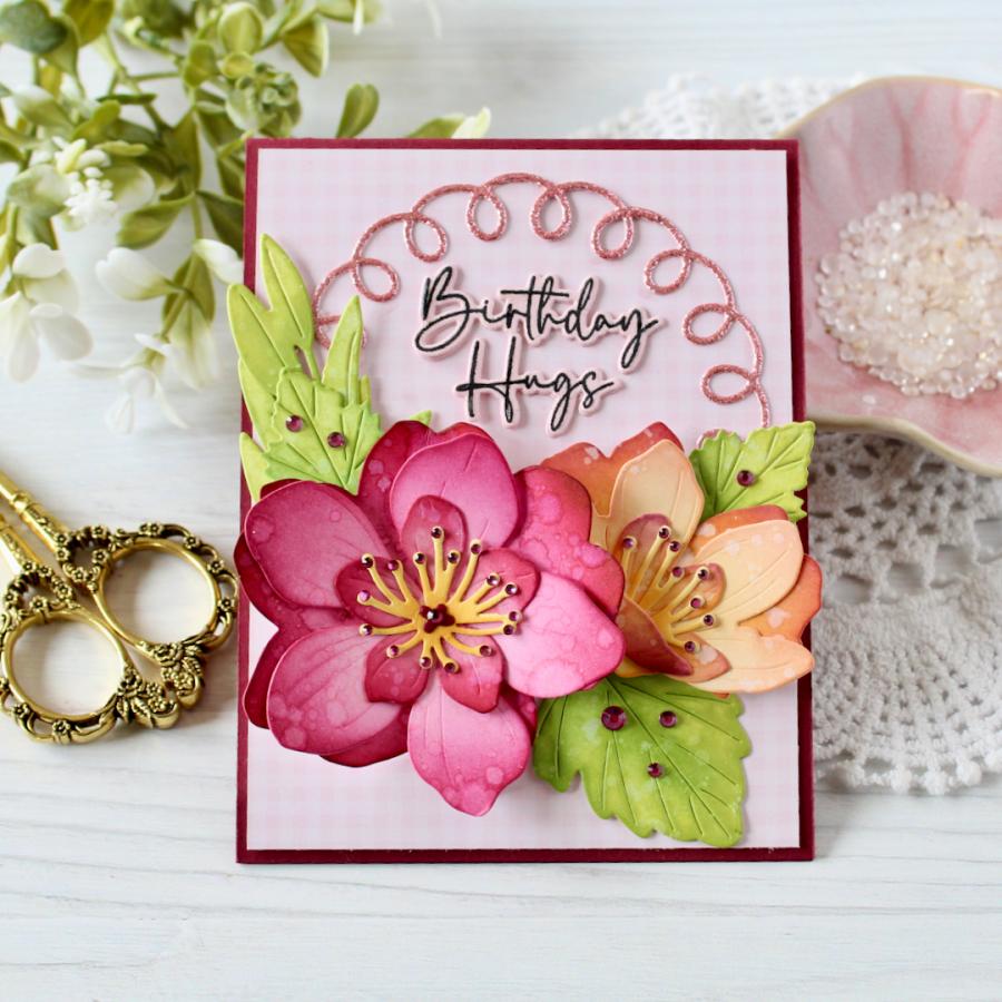 Papertrey Ink Into the Blooms Radiant Florals Dies pti-0921 birthday