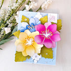 Papertrey Ink Into the Blooms Radiant Florals Dies pti-0921 three