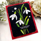 Papertrey Ink Into the Blooms Snowdrops Dies pti-1012 merry