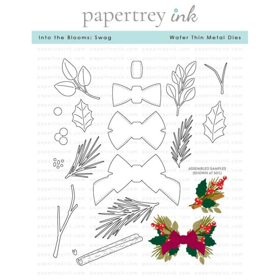 Papertrey Ink Into the Blooms Swag Dies pti-0857