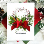 Papertrey Ink Into the Blooms Swag Dies pti-0857 red bow