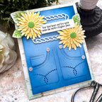 Papertrey Ink Jean Pocket Embellishments Stencils - 0088 flowers