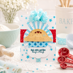 Papertrey Ink Land that I Love Sentiments Clear Stamps 1703 red white blue stars stripes hearts dots pie card