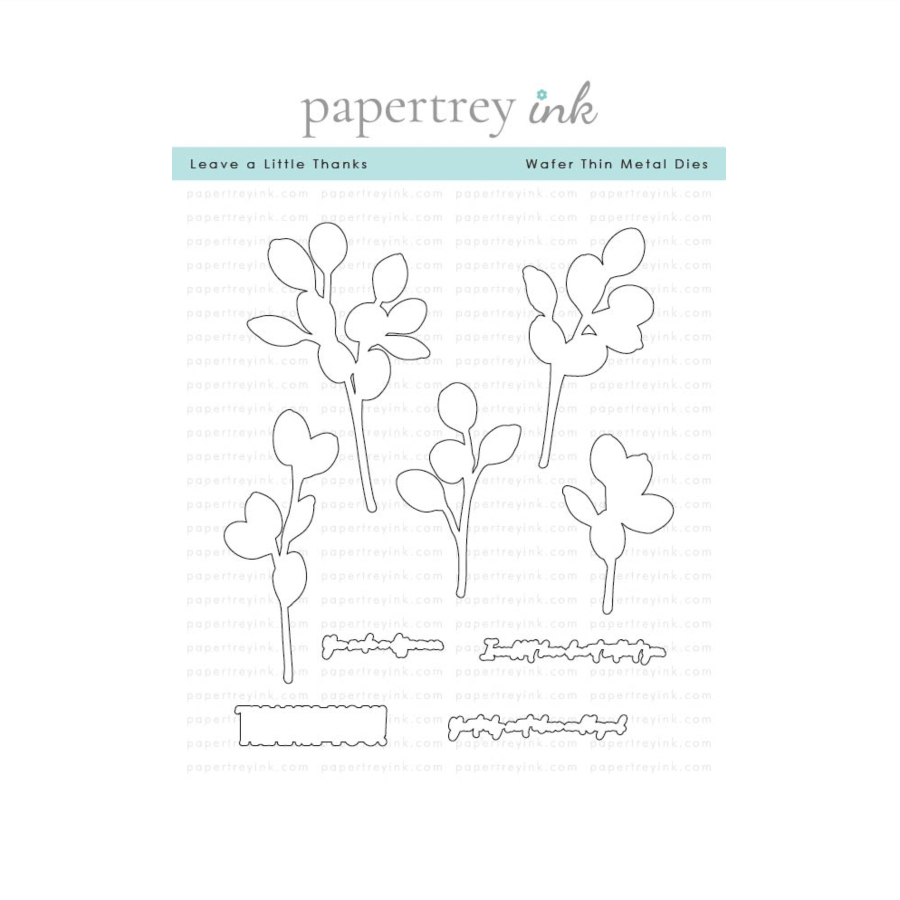 Papertrey Ink Leave a Little Thanks Dies pti-1047