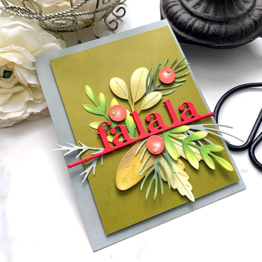 Papertrey Ink Line it Up Christmas Dies pti-0868 greenery
