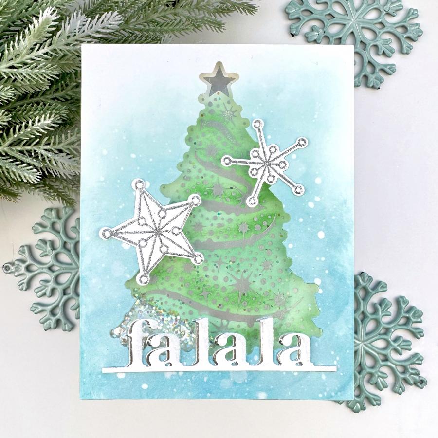 Papertrey Ink Line it Up Christmas Dies pti-0868 tree