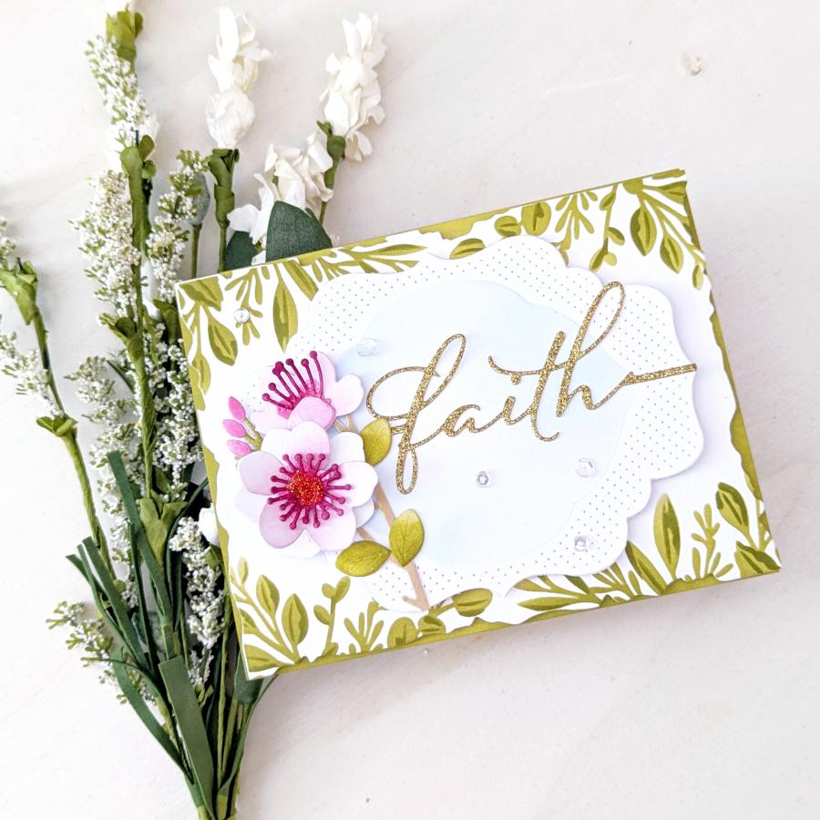 Papertrey Ink  Line it Up Faith Dies pti-0919 flower