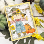 Papertrey Ink Love to Layer A Little Loopy Dies pti-1138 scarecrow card