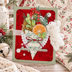 Papertrey Ink Love to Layer Beaded Trim Dies pti-1149 merry christmas card