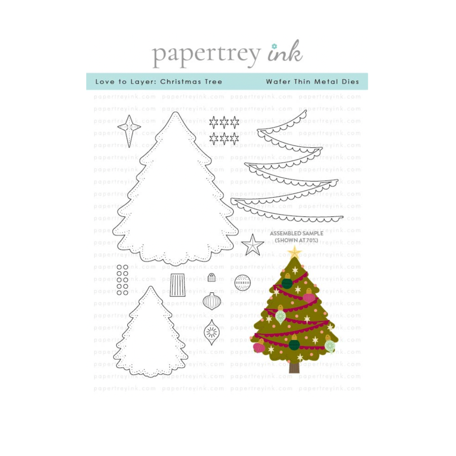 Papertrey Ink Love to Layer Christmas Tree Dies pti-1011