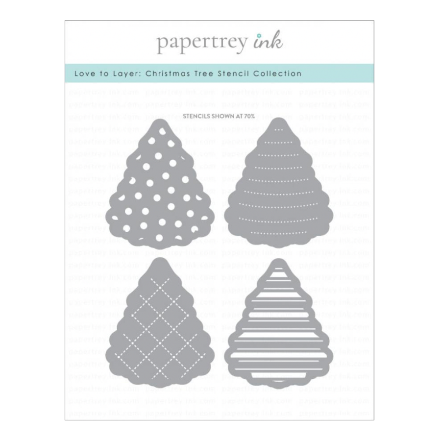 Papertrey Ink Love to Layer Christmas Tree Stencils - 0096