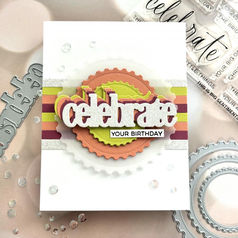 Papertrey Ink Love to Layer Circular Postage Dies pti-0828*