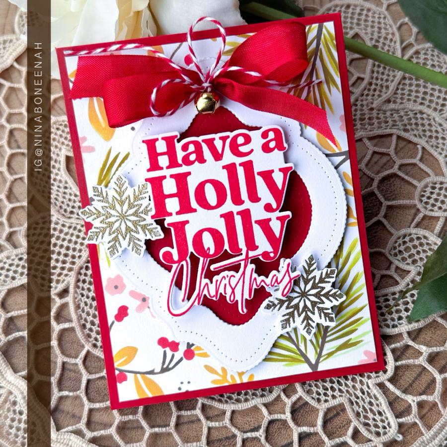 Papertrey Ink Love to Layer Garnished Edges Dies pti-0883 christmas