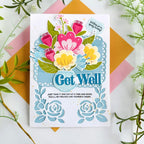 Papertrey Ink  Love to Layer Laced Edges Dies pti-0895 get well