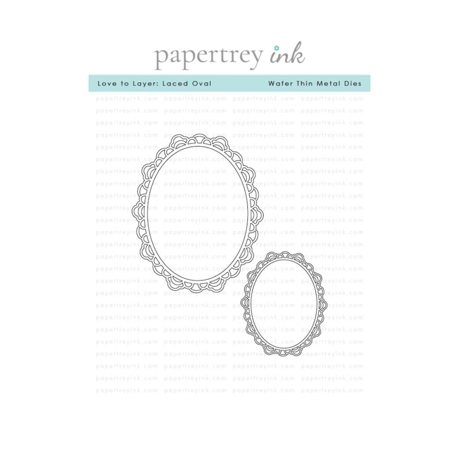 Papertrey Ink Love to Layer Laced Oval Dies pti-1064