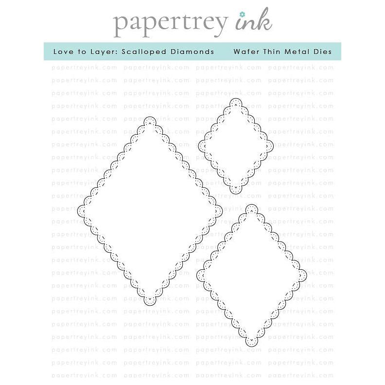 Papertrey Ink Love to Layer Scalloped Diamonds Dies pti-0920