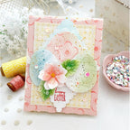 Papertrey Ink Love to Layer Scalloped Diamonds Dies pti-0920 pink