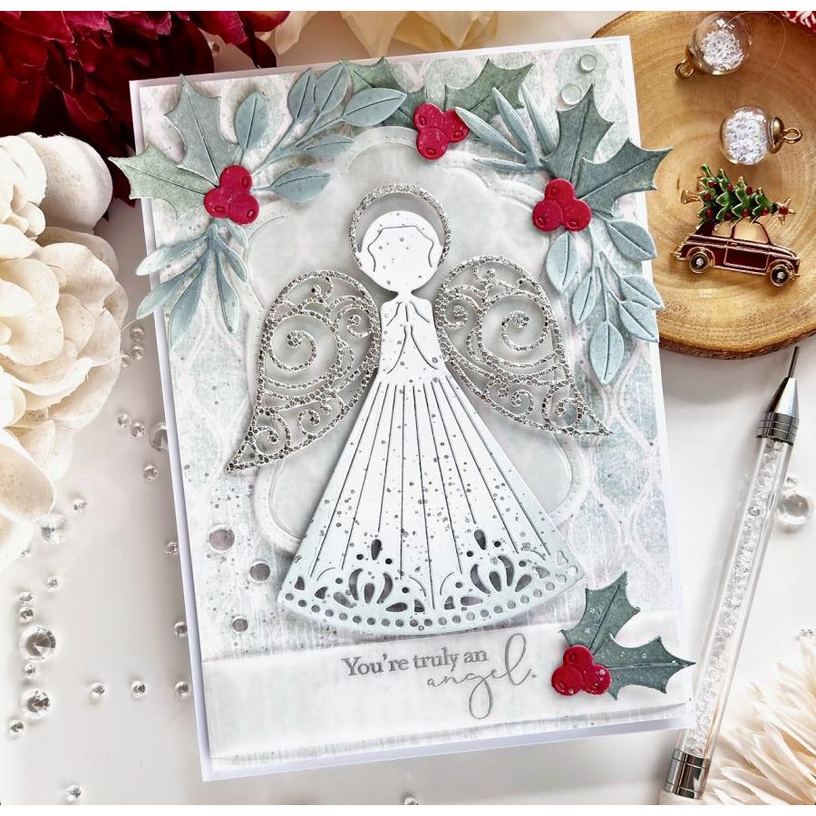 Papertrey Ink Love to Layer Soft Ridges Dies pti-0870 angel