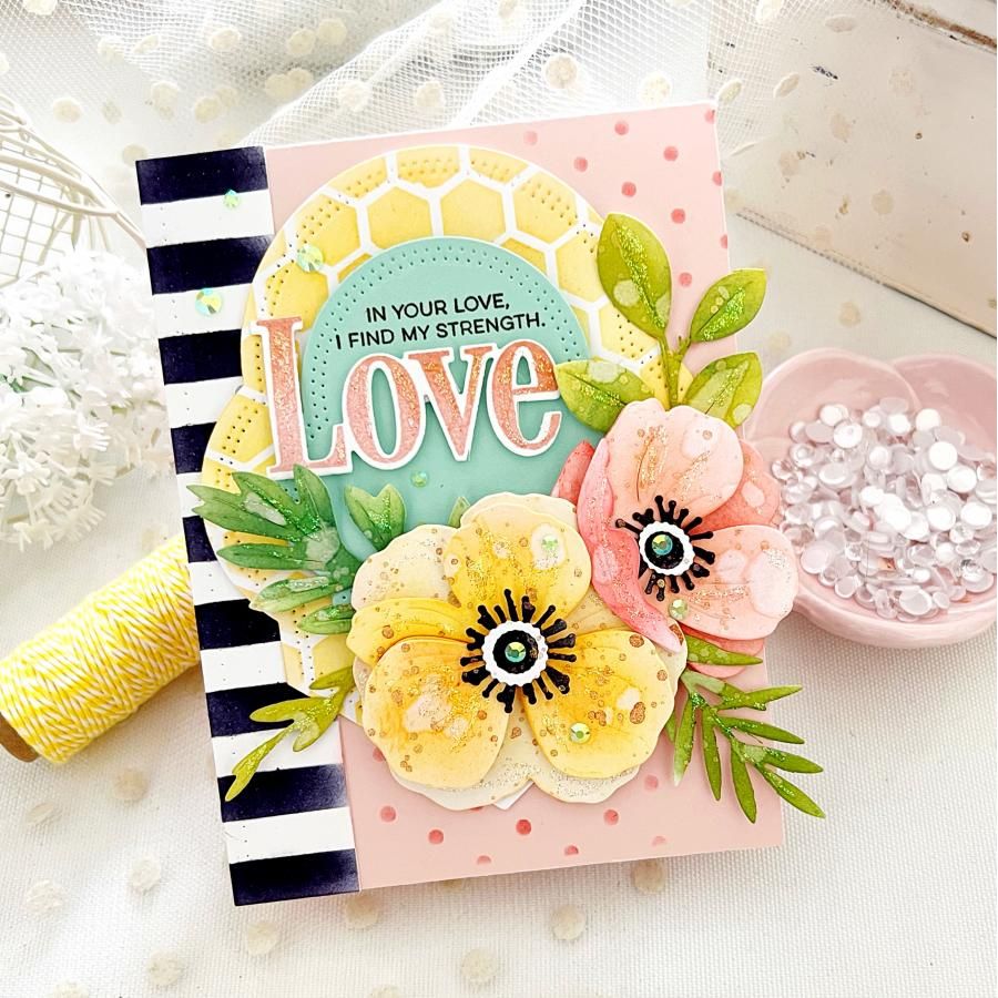 Papertrey Ink Love to Layer To a Point Dies pti-0931 love