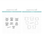Papertrey Ink Made with Love Sentiments Clear Stamp and Die Set